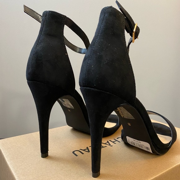 Brand new black strappy heels size 8 Le Chateau - Picture 2 of 5